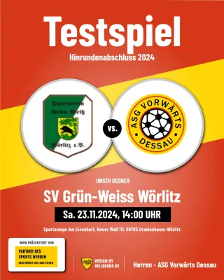 (1M) Hinrundenabschluss- Wörlitz lädt zum Testspiel